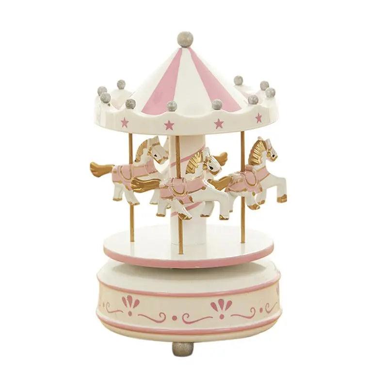 Wooden Carousel Horse Music Box - Four Colors Ziggy's Pop Toy Shoppe