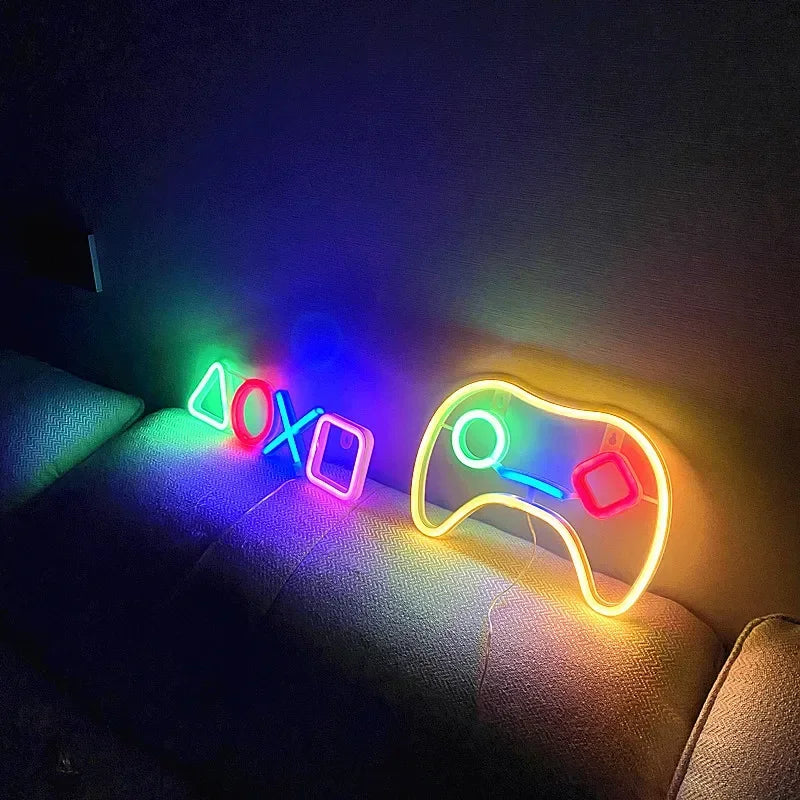 Yellow Game Controller LED Neon Light Ziggy's Pop Toy Shoppe