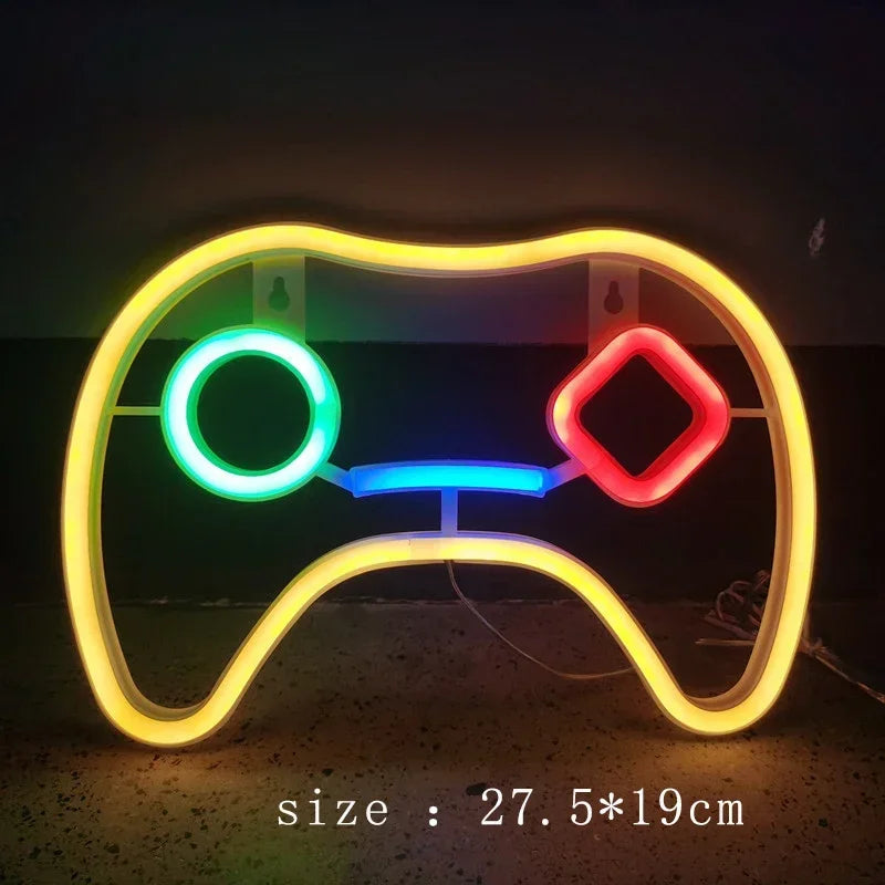 Yellow Game Controller LED Neon Light Ziggy's Pop Toy Shoppe